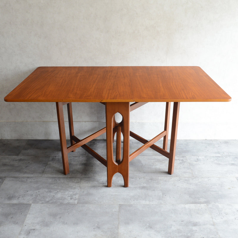 Jentique ジェンティーク　ゲートレッグ ダイニングテーブル 22 (天板剝離再塗装済）