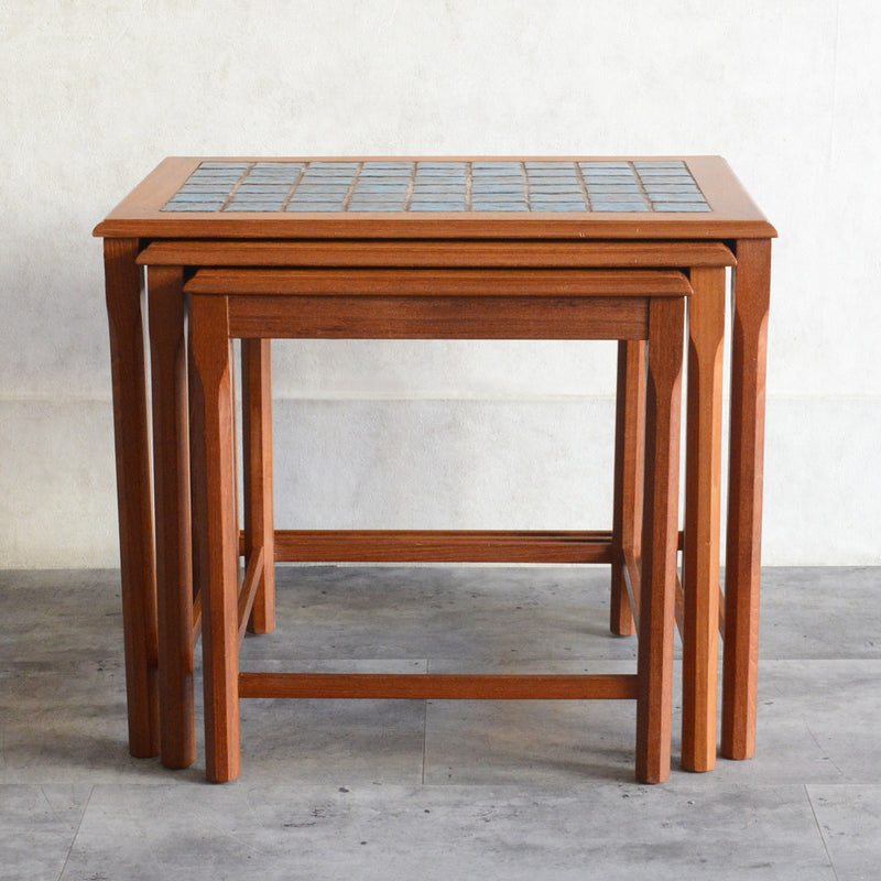 デンマーク ブルータイルトップ ネストテーブル 8-71