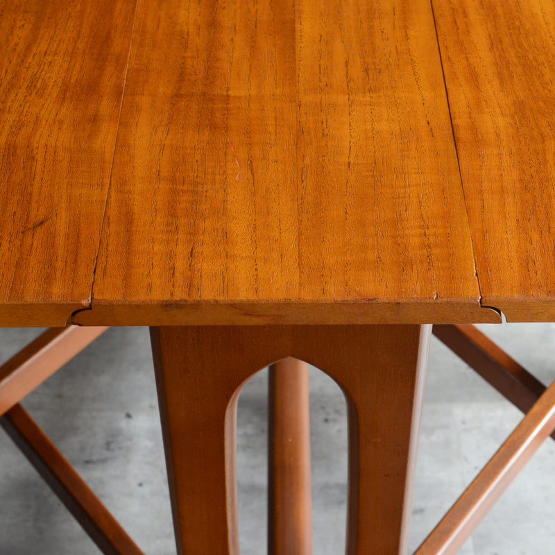 Jentique ジェンティーク　ゲートレッグ ダイニングテーブル 22 (天板剝離再塗装済）