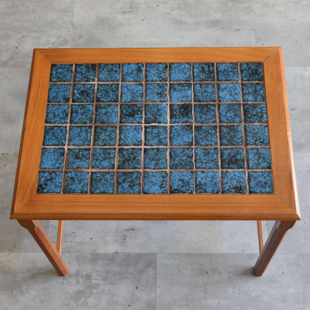 デンマーク ブルータイルトップ ネストテーブル 8-71