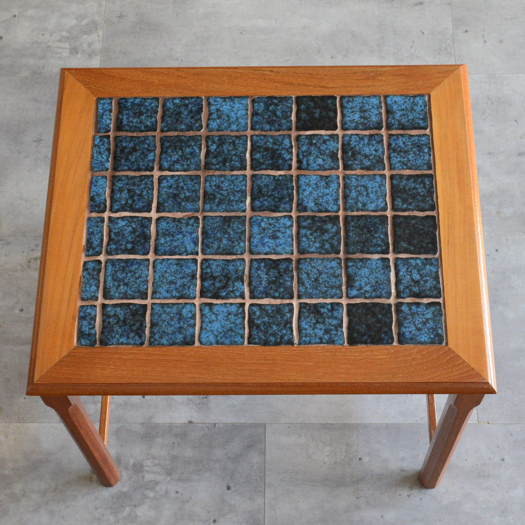 デンマーク ブルータイルトップ ネストテーブル 8-71