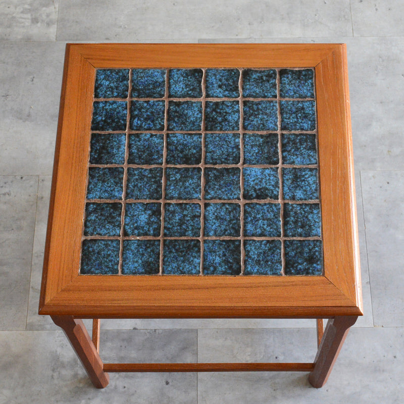 デンマーク ブルータイルトップ ネストテーブル 8-71