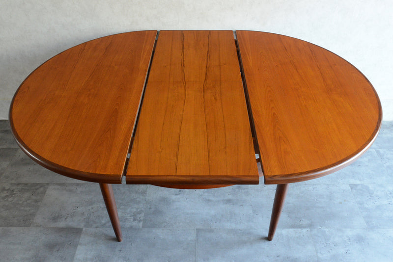 G-PLAN ジープラン エクステンション ラウンドテーブル88 (天板剥離再塗装）