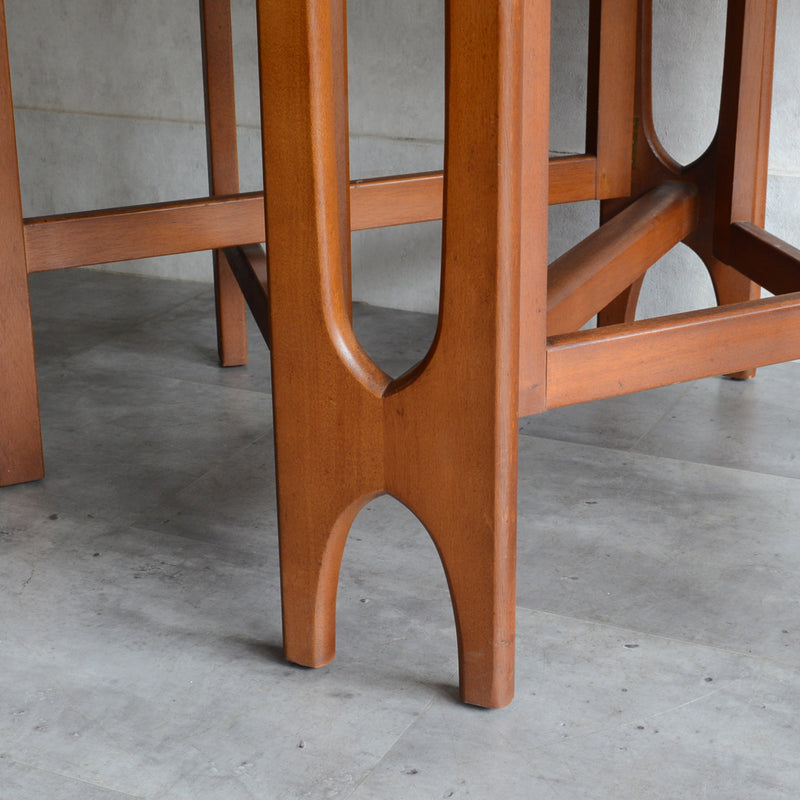 Jentique ジェンティーク　ゲートレッグ ダイニングテーブル 22 (天板剝離再塗装済）