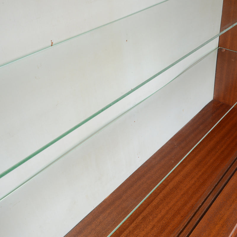 60s トール ガラスキャビネット 47 (木扉付）