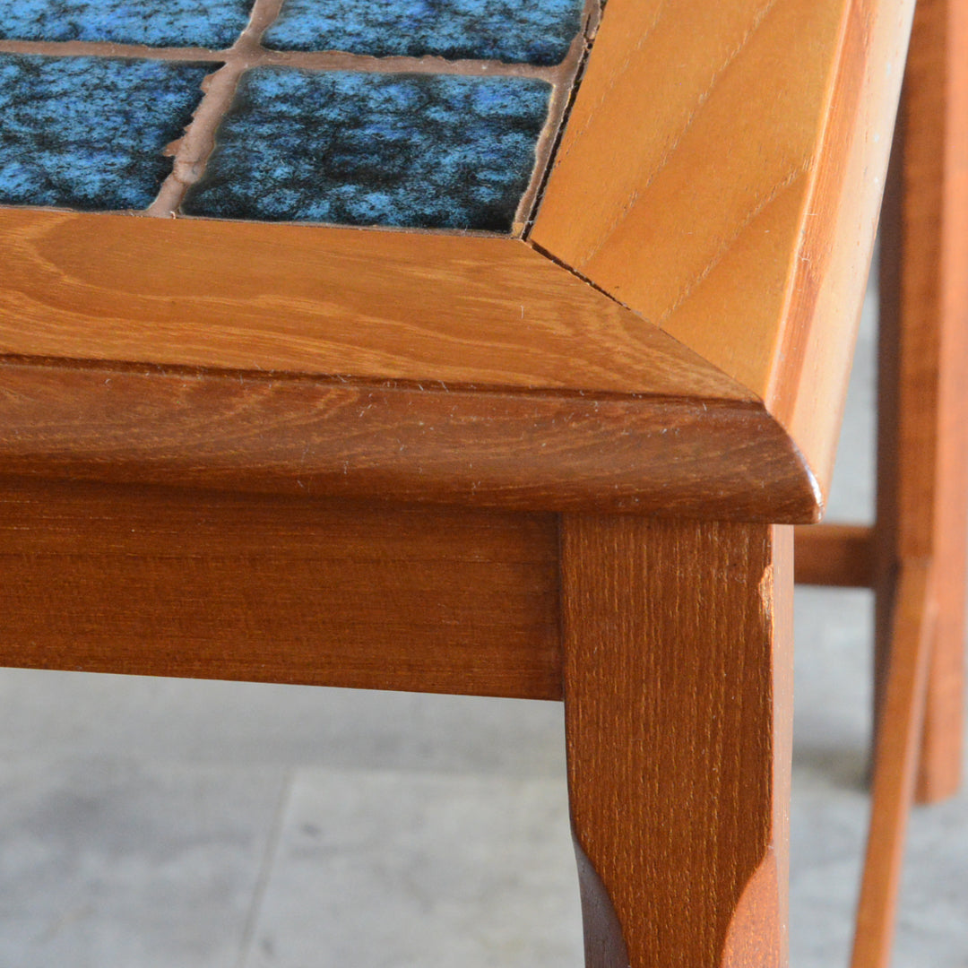 デンマーク ブルータイルトップ ネストテーブル 8-71