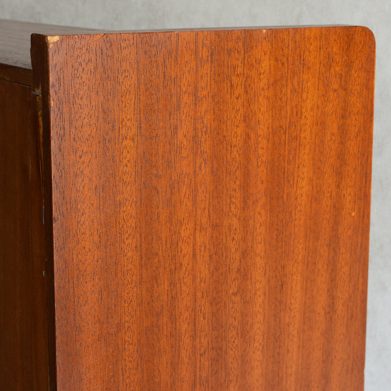 60s トール ガラスキャビネット 47 (木扉付）