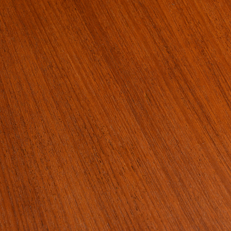 60S ドロップリーフ チークラウンドテーブル（コンパクトタイプ/天板剥離再塗装済）