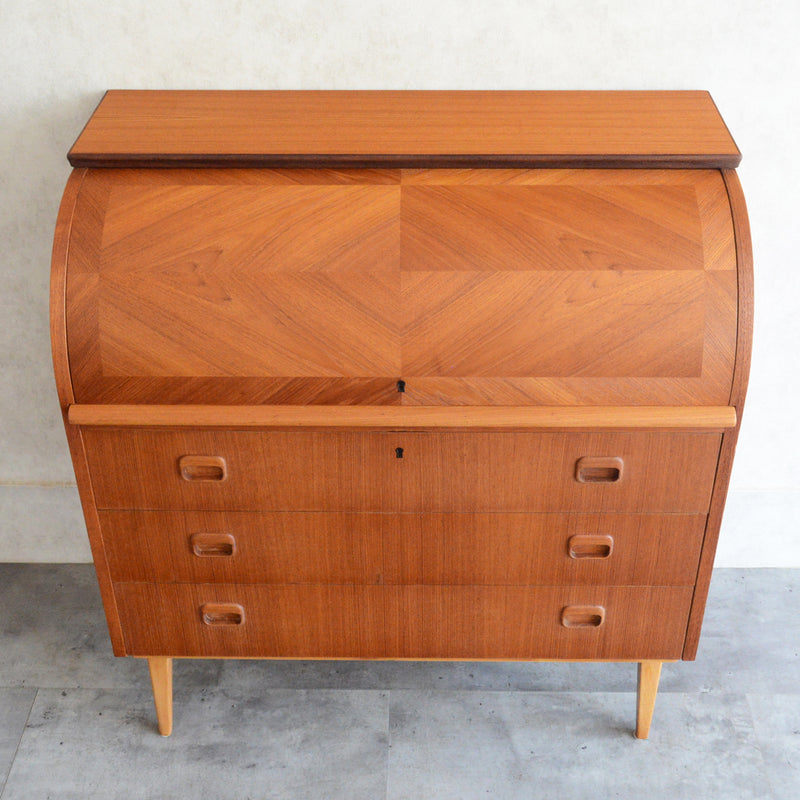 T様見学ご予約品　北欧 Markaryds Mobelindustri　ロールトップ ビューロー5-87(鍵付）