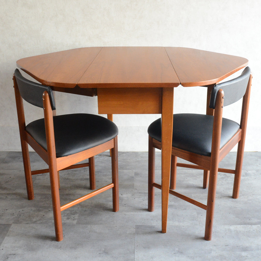 ミッドセンチュリー ヴィンテージ　ゲートレッグ ダイニングテーブル04 (ヘキサゴン/天板剝離再塗装済）