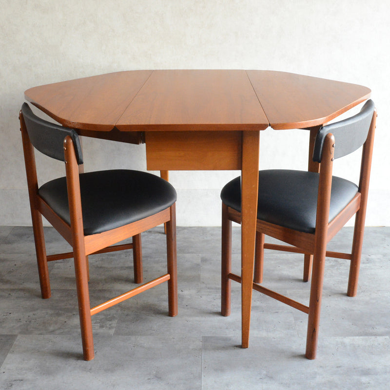 ミッドセンチュリー ヴィンテージ　ゲートレッグ ダイニングテーブル04 (ヘキサゴン/天板剝離再塗装済）