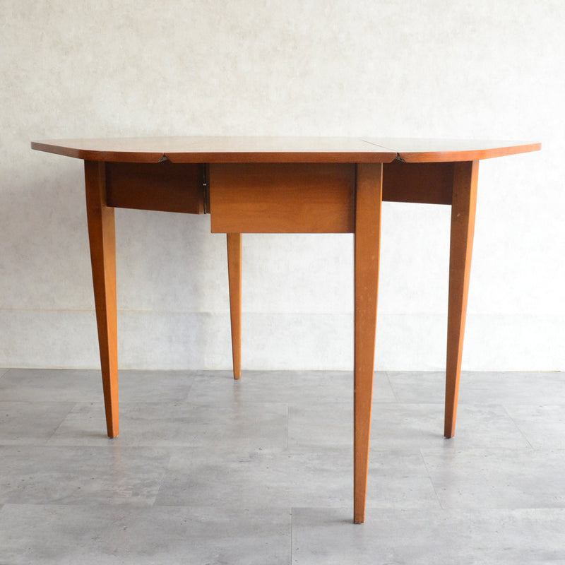 ミッドセンチュリー ヴィンテージ　ゲートレッグ ダイニングテーブル04 (ヘキサゴン/天板剝離再塗装済）