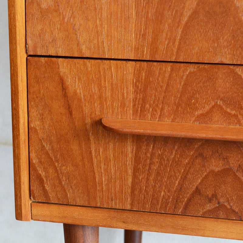 デンマークヴィンテージ  チーク３段チェストD-11(鍵付)