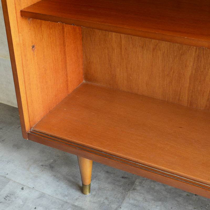 60s ヴィンテージ ガラスキャビネット 51 (抽斗・フラップ扉付）