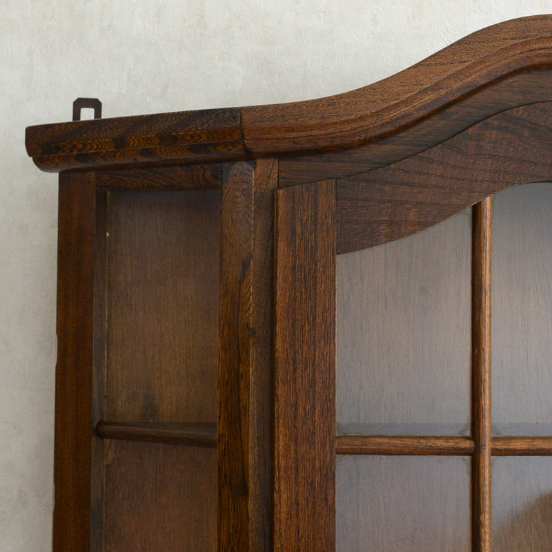 オランダヴィンテージ ウォールガラスキャビネット10(鍵付き）