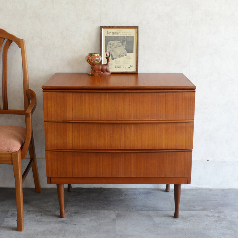 60s イギリス ヴィンテージ チェスト11 (3段）