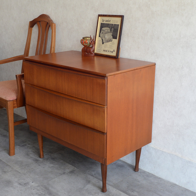 60s イギリス ヴィンテージ チェスト11 (3段）