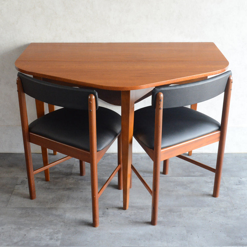 ミッドセンチュリー ヴィンテージ　ゲートレッグ ダイニングテーブル04 (ヘキサゴン/天板剝離再塗装済）