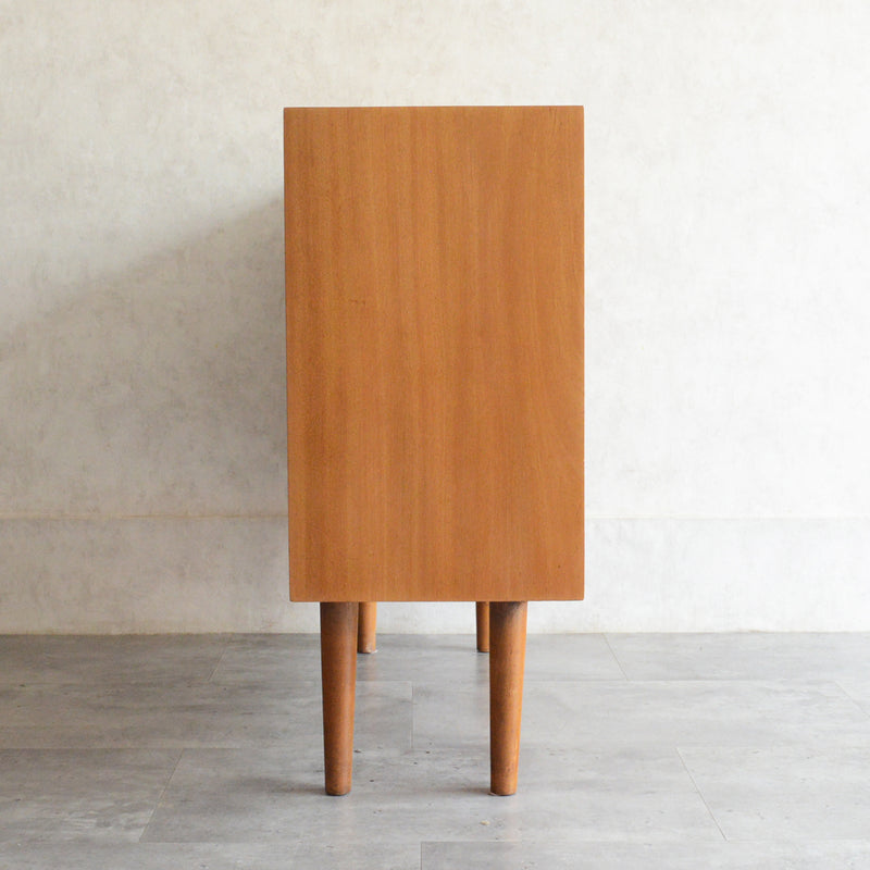 60sヴィンテージ　ガラスキャビネット 91(天板剥離再塗装済）