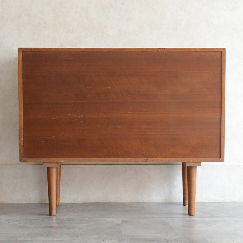 60sヴィンテージ　ガラスキャビネット 91(天板剥離再塗装済）