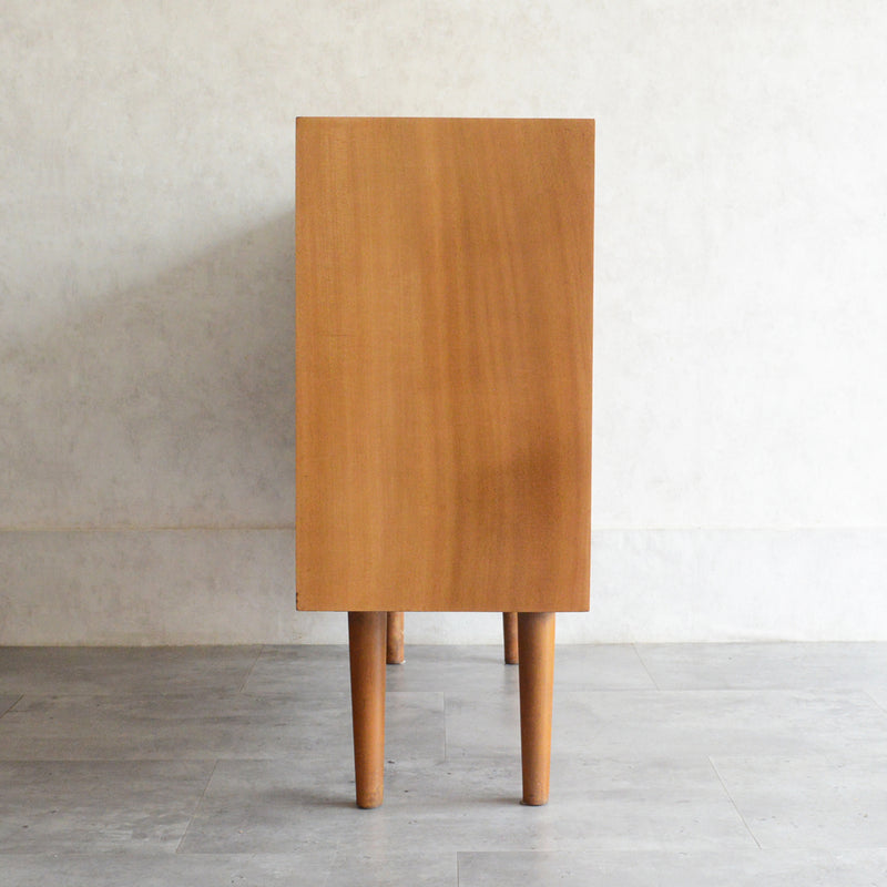 60sヴィンテージ　ガラスキャビネット 91(天板剥離再塗装済）