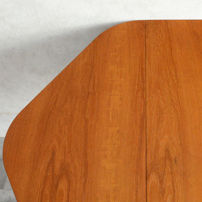 ミッドセンチュリー ヴィンテージ　ゲートレッグ ダイニングテーブル04 (ヘキサゴン/天板剝離再塗装済）