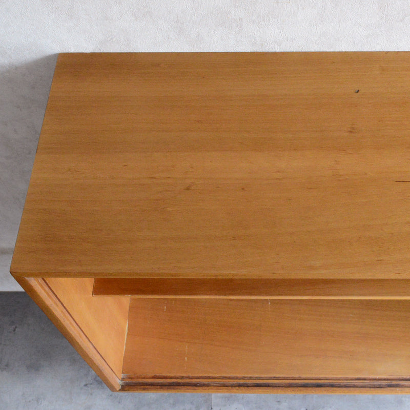 60sヴィンテージ　ガラスキャビネット 91(天板剥離再塗装済）