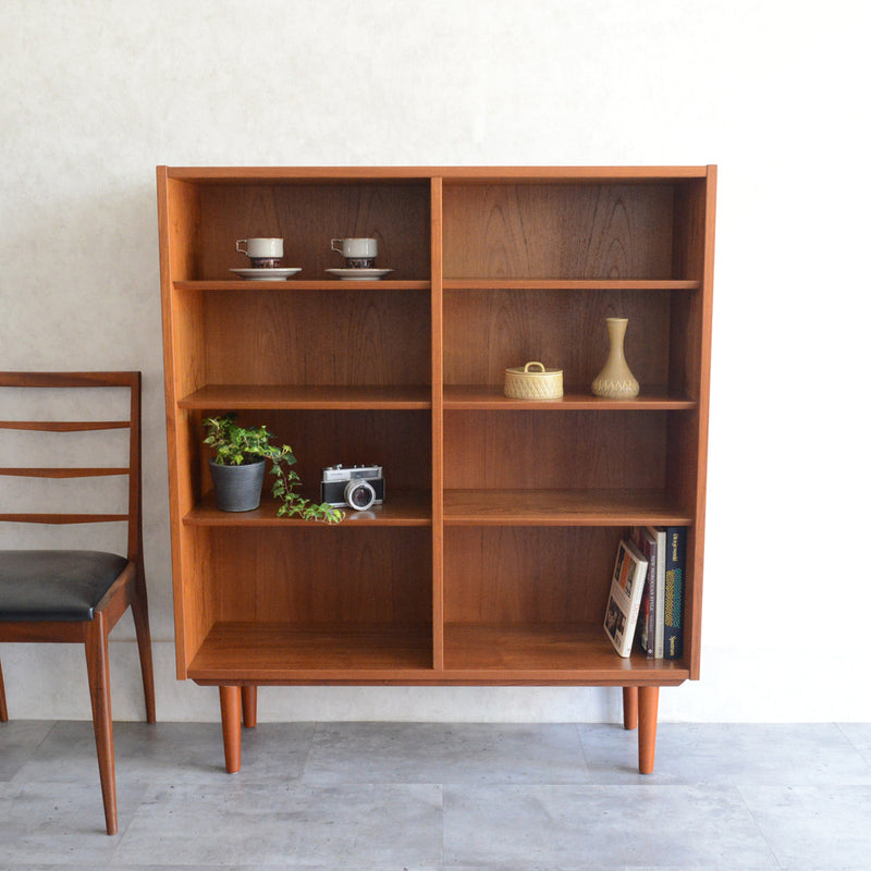 デンマーク Poul Hundevad チーク 4段 ブックシェルフ 6-40