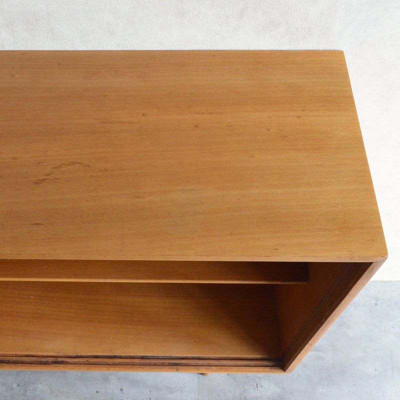 60sヴィンテージ　ガラスキャビネット 91(天板剥離再塗装済）