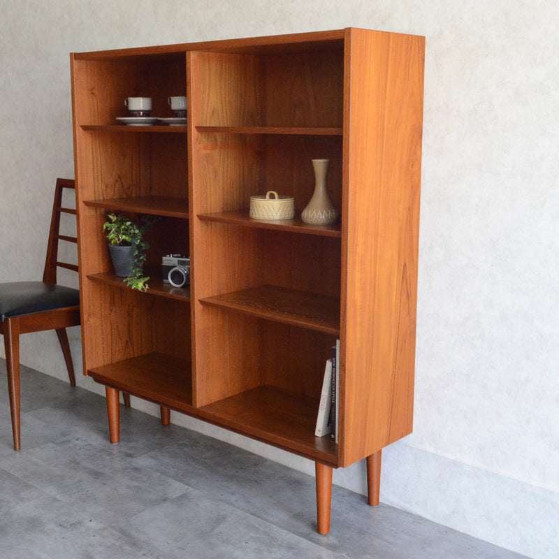 デンマーク Poul Hundevad チーク 4段 ブックシェルフ 6-40