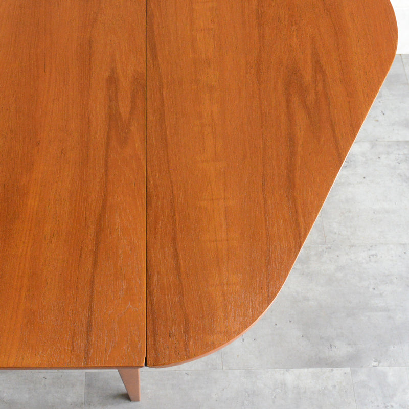 ミッドセンチュリー ヴィンテージ　ゲートレッグ ダイニングテーブル04 (ヘキサゴン/天板剝離再塗装済）