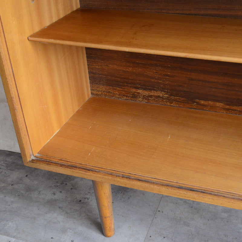 60sヴィンテージ　ガラスキャビネット 91(天板剥離再塗装済）