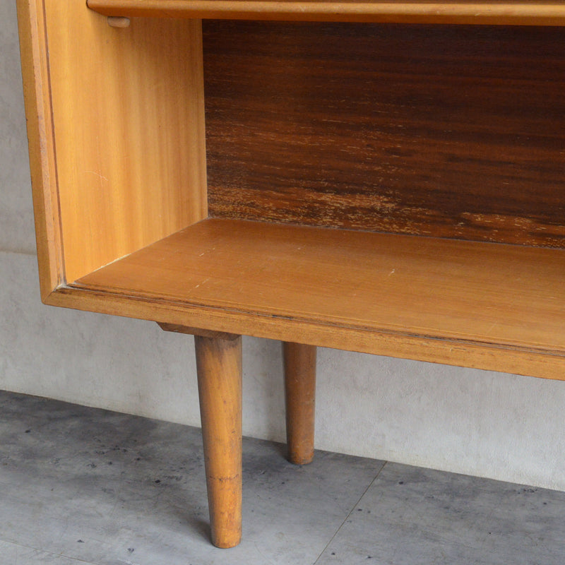 60sヴィンテージ　ガラスキャビネット 91(天板剥離再塗装済）