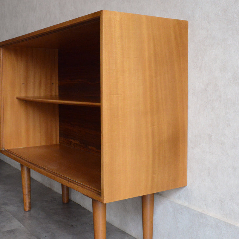 60sヴィンテージ　ガラスキャビネット 91(天板剥離再塗装済）