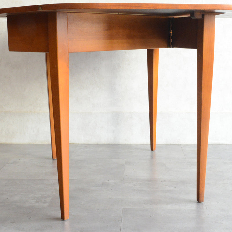 ミッドセンチュリー ヴィンテージ　ゲートレッグ ダイニングテーブル04 (ヘキサゴン/天板剝離再塗装済）