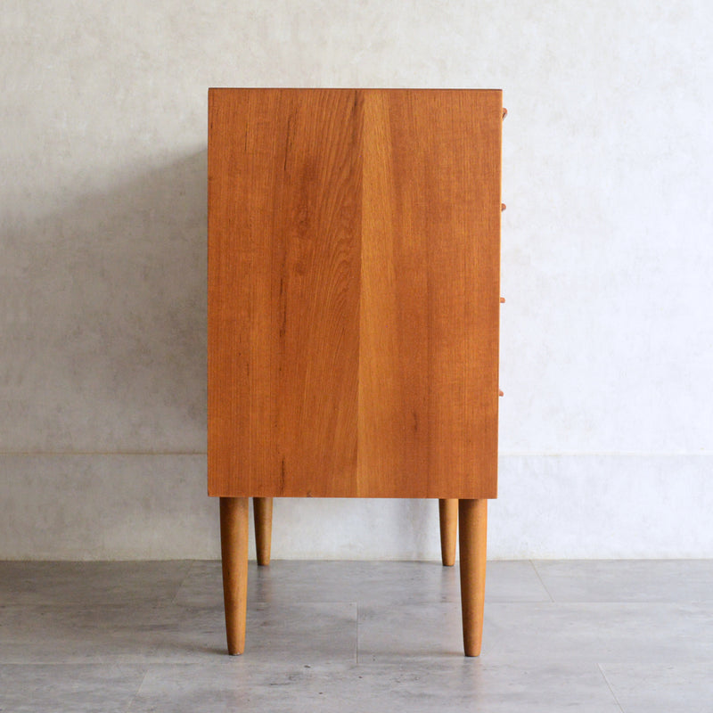 デンマークヴィンテージ  チーク４段チェスト D-6