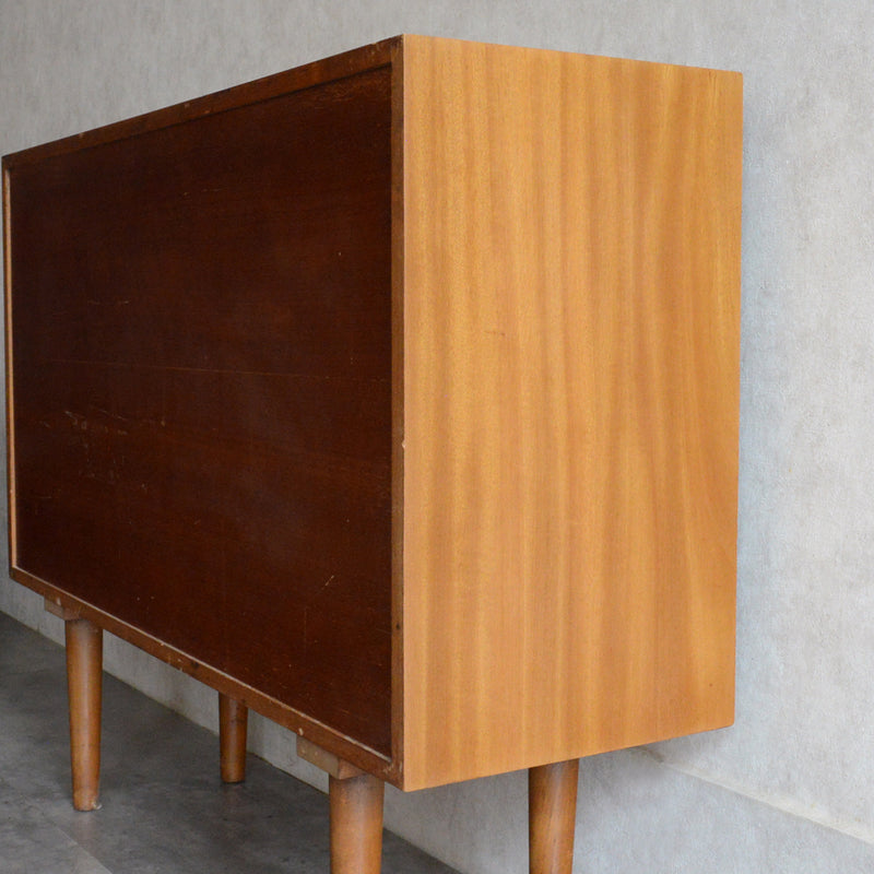 60sヴィンテージ　ガラスキャビネット 91(天板剥離再塗装済）