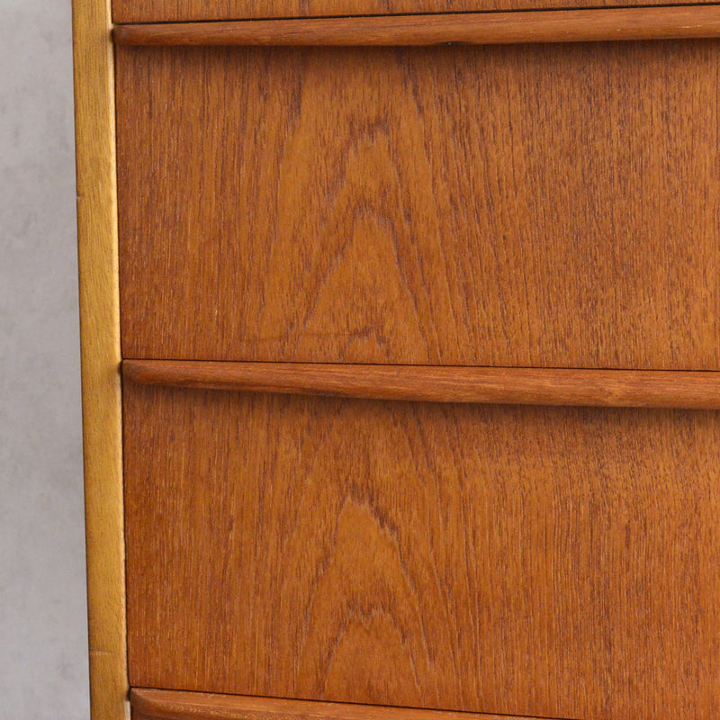 デンマークヴィンテージ  チーク４段チェスト D-6