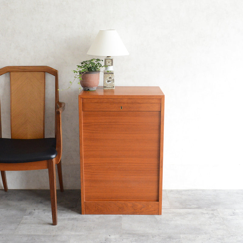 O様お取置品デンマークヴィンテージ  ロールアップ ファイルキャビネット6-38(鍵付）