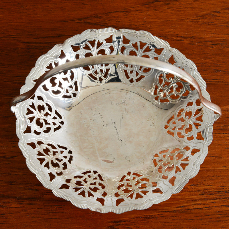 ドイツヴィンテージ  把手付小物入れ シルバー