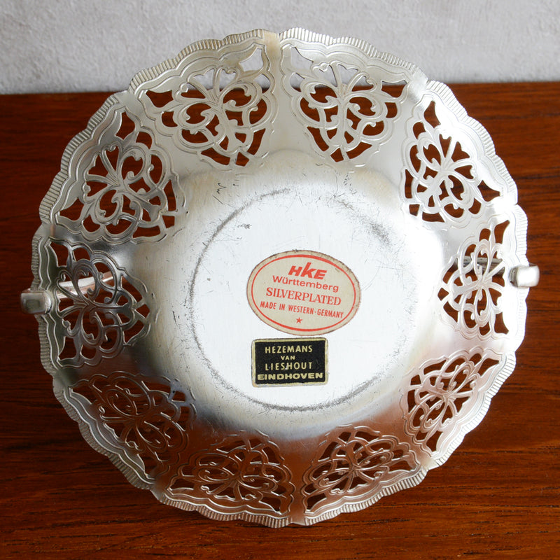 ドイツヴィンテージ  把手付小物入れ シルバー