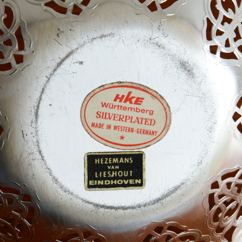 ドイツヴィンテージ  把手付小物入れ シルバー