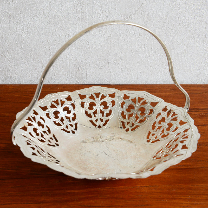 ドイツヴィンテージ  把手付小物入れ シルバー