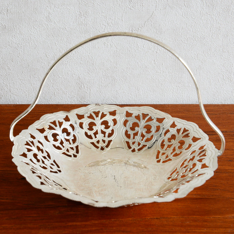 ドイツヴィンテージ  把手付小物入れ シルバー