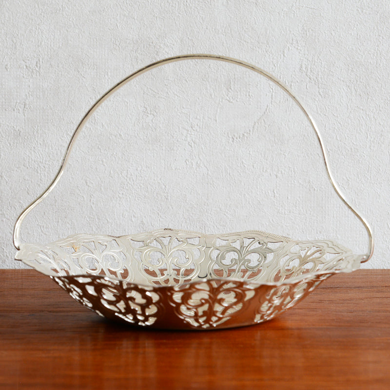 ドイツヴィンテージ  把手付小物入れ シルバー