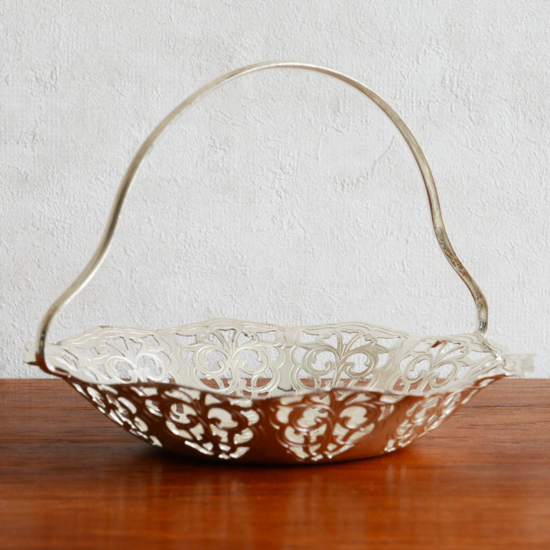 ドイツヴィンテージ  把手付小物入れ シルバー