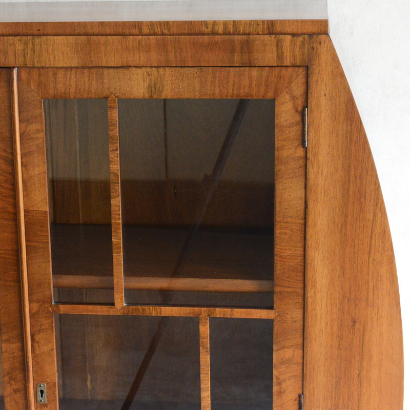 イギリス  アールデコ ガラスキャビネット 10(鍵付）