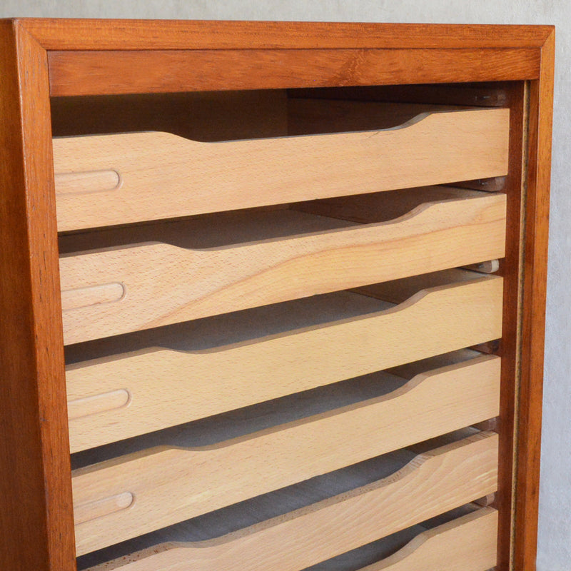 O様お取置品デンマークヴィンテージ  ロールアップ ファイルキャビネット6-38(鍵付）