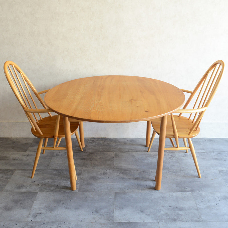Ｔ様予約商品　ERCOL アーコール ラウンドテーブル 02（天板剥離再塗装済)