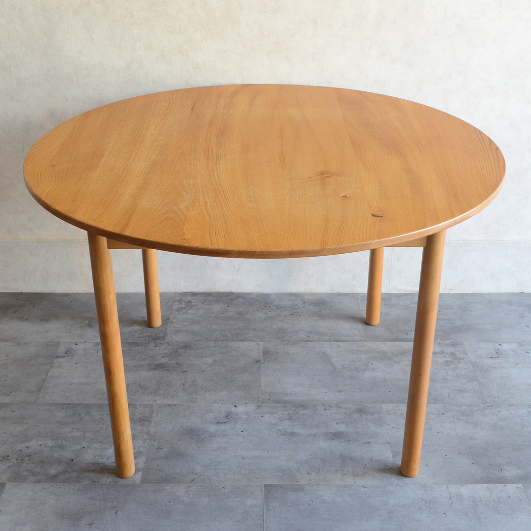 Ｔ様予約商品　ERCOL アーコール ラウンドテーブル 02（天板剥離再塗装済)